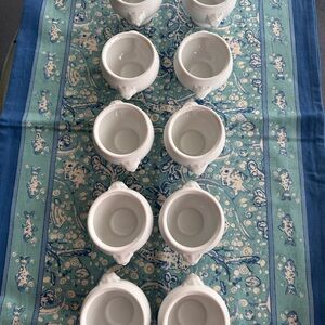 Crate&Barrel White Ceramic Mugs Set